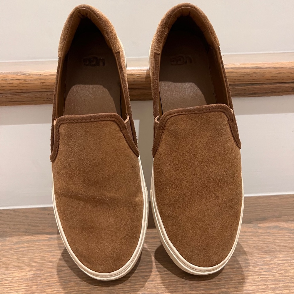 UGG Tan Suede slip on sneakers with Cream Sole